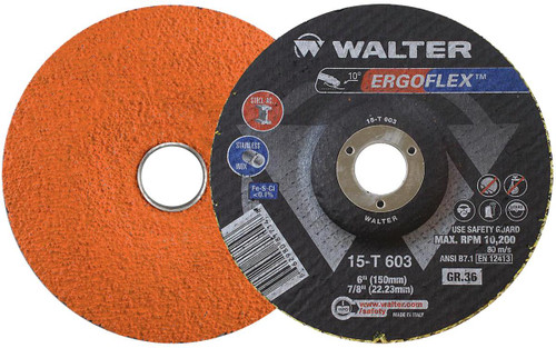 Ergoflex® 25 Pc. 6 x 7/8" 36G Sanding Disc   15T603