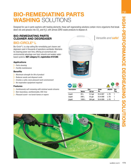 Bio-Circle L® Bio-Remediating Degreaser/Cleaner 1000L Tote   55A009