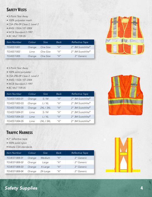 Orange "3M" Traffic Vest  TGVEST-003-01