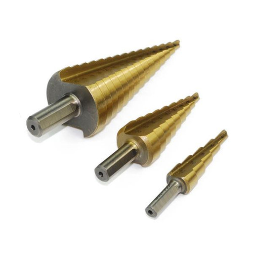 3/16 ~ 1/2" @ 6 Steps HSS Step Drill Bit  TGDB-10232