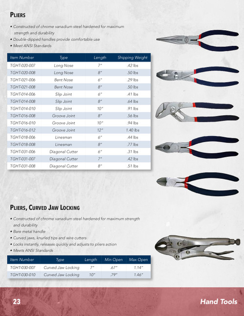 8" Slip Joint Plier  TGHT-014-008