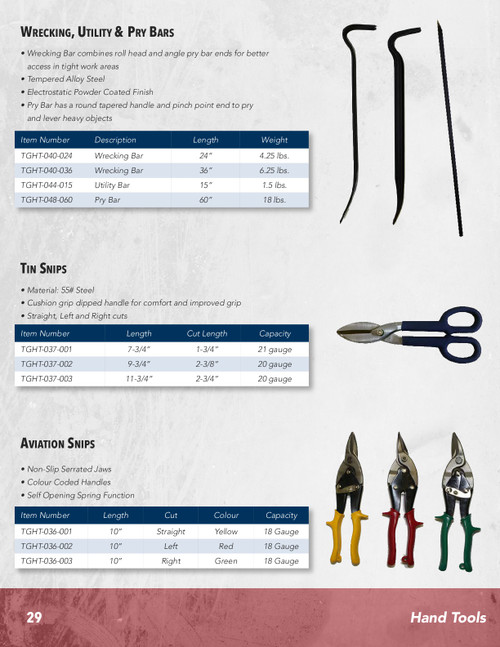 10" Left Cut Red Snip  TGHT-036-002