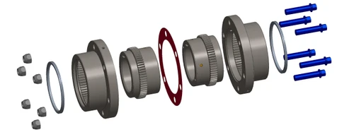 FX-3.5 Series Lovejoy® Exposed Bolt Flanged Gear Coupling HercuFlex® Sleeve w/ Seal   FX-3.5E-SLEEVE-W/SEAL