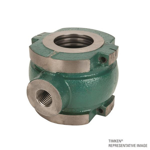 3-7/16" Light Series Split Cylindrical Expansion Bearing w/ Hanger - Kevlar Packing Seal   LSE307BXHGKPS
