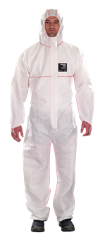 Ansell AlphaTec® 1500+ Series "FR" General Duty Anti-Static Chemical Suit w/Hood  NR17-S-92-111