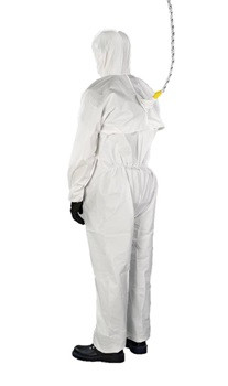 Ansell AlphaTec® 2000 Series Fine Particle/Clean Room Chemical Suit w/Hood & Fall Arrest Device  WH20-B-92-162