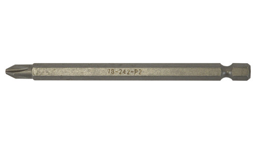 Phillips Power Bit #2 x 4" Plain Finish  78242