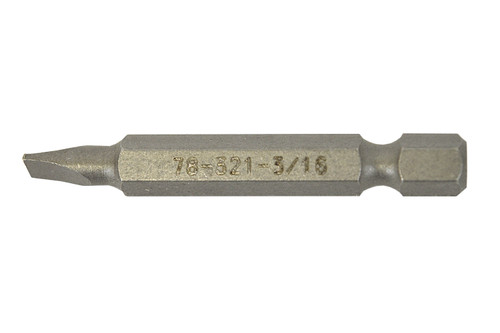 Slotted Power Bit 3/16 x 2" Plain Finish  78321