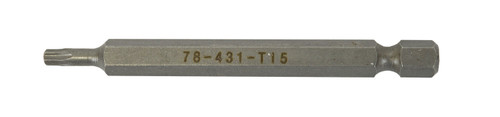 Torx® Power Bit T15 x 3" Plain Finish  78431