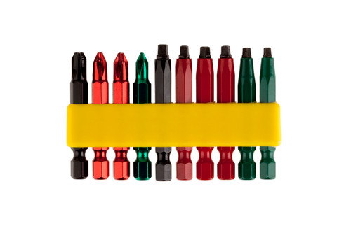 10 Pc. Assorted Roberston/Phillips Power Bit Set @ 2"  711276