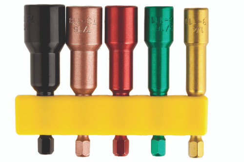 5 Pc. Assorted Magnetic Nut Driver Power Bit Set @ 2-1/2"  717186