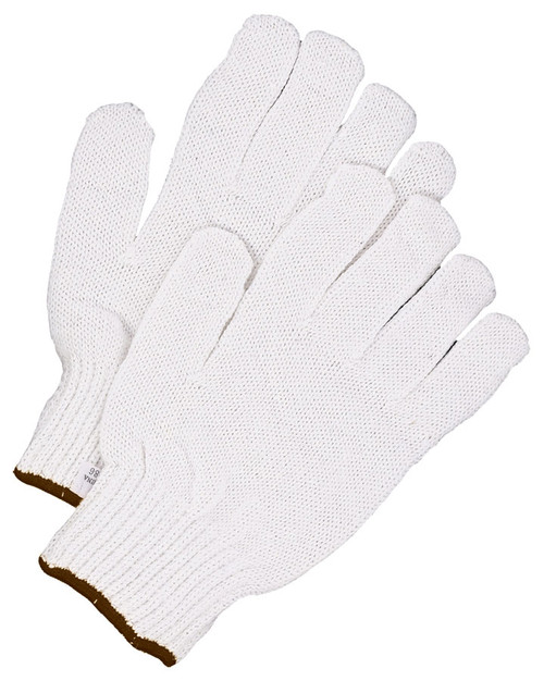 Seamless Knit Poly-Cotton String Knit Glove White  10-9-77