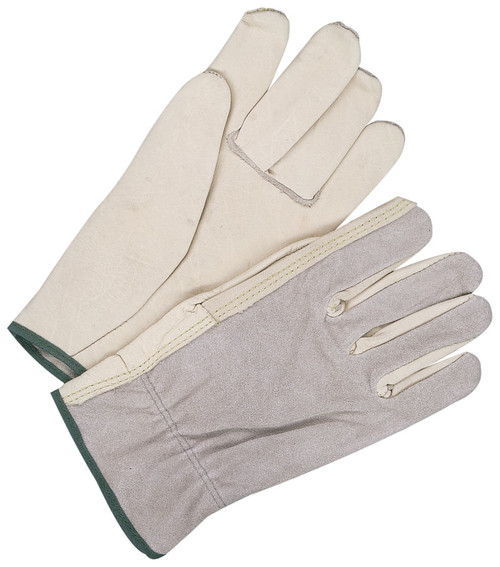 Grain Cowhide Driver w/Split Cowhide Backhand Straight Thumb  20-1-1592