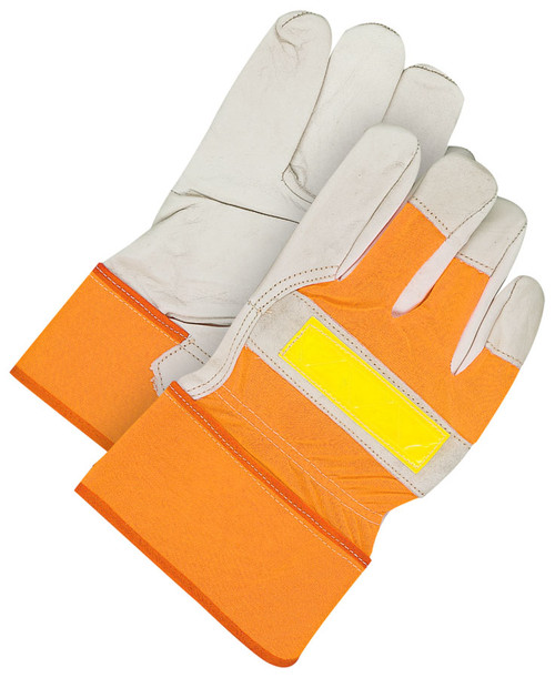 Grain Cowhide Canvasback Fitter Fleece Lined Hi-Viz Orange  40-1-287