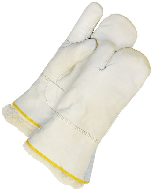 Winter Grain Cowhide Mitt One Finger w/Pullout Pile Liner Gauntlet  50-9-875-L