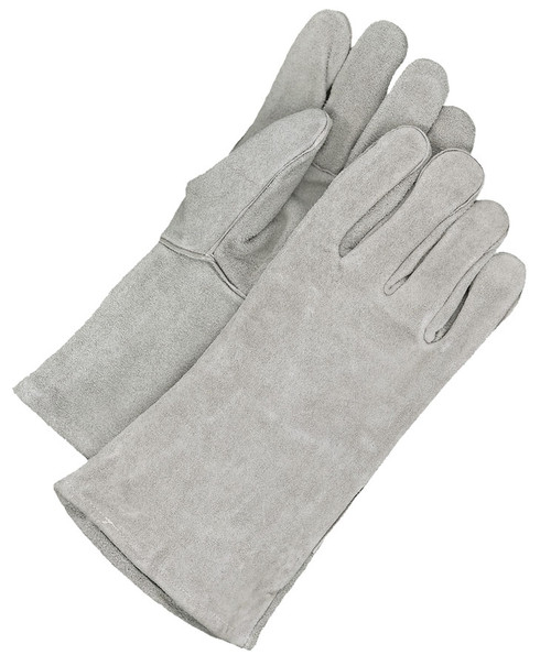 Split Cowhide Weld Gauntlet Heather Lined Grey  60-1-7803P