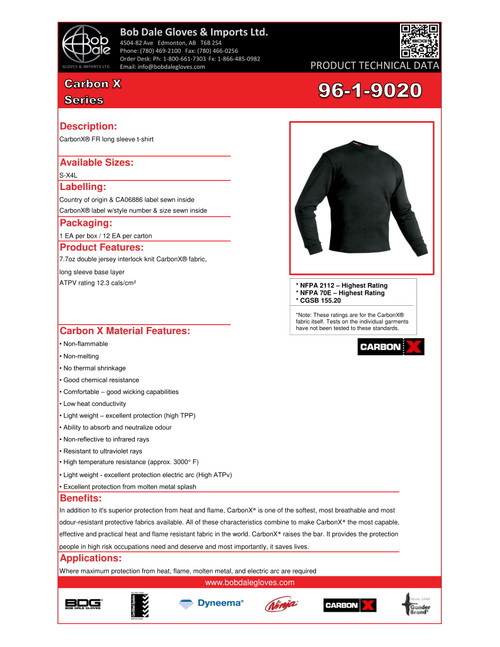 Carbon X® FR Base Layer Shirt  96-1-9020