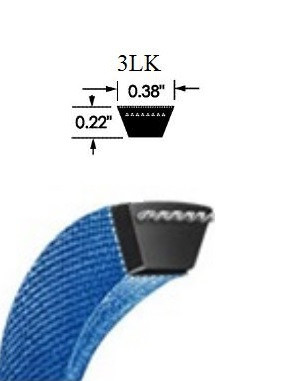 3/8" Lawn & Garden V-Belt MXV3-380