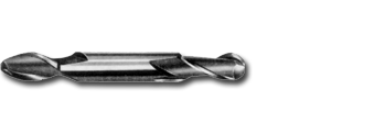 1/2" TiN Coated HSS 2 Flute Double Ball Nose End Mill   EM83032T