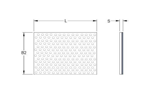 Inch THX Series Dryslide Co-Acetal Flat Strip  TS-1-THX