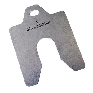 Individual 8.00 x 8.00 x .020" Stainless Slotted Shim  .020-OH-10