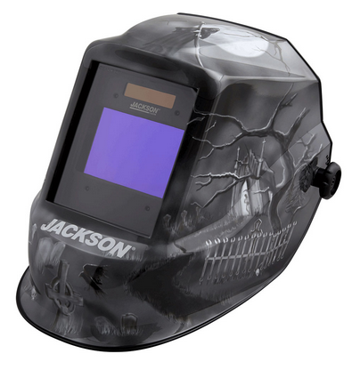 Jackson® "6 Feet Under" Variable Shade 3 ~ 10 Auto Darkening Welding Helmet - 370 Speed Dial® Headgear  47100