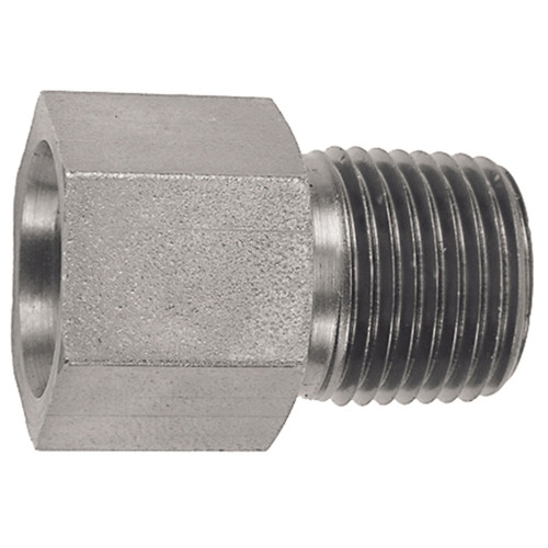 1-1/16"-12 x 3/4" Steel Female ORB - Male NPT Connector  0116-12-12