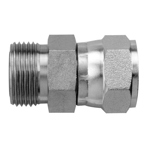 1"-14 x 5/8" Steel Male ORFS - Female 37° JIC Swivel  05093-10-10