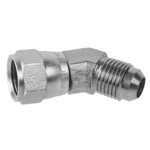 1/4 x 1/4" Steel Female 37° JIC - Male 37° JIC 45° Elbow  0545-04-04