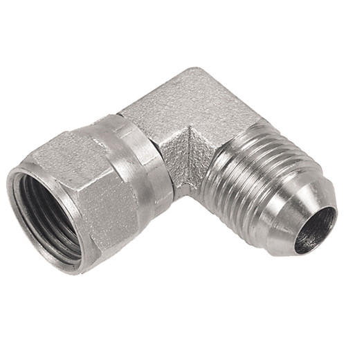 1/2 x 1/2" Stainless Steel Female 37° JIC - Male 37° JIC 90° Elbow  0595SS-08-08