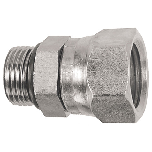 7/16"-20 x 3/8" Steel Male ORB - Female NPSM Swivel  0611-04-06
