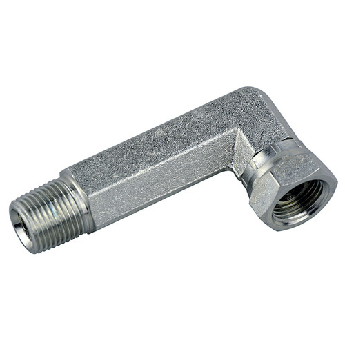 3/4 x 3/4" Steel Male NPT - Female NPSM Swivel 90° Long Drop Elbow  0696L-12-12