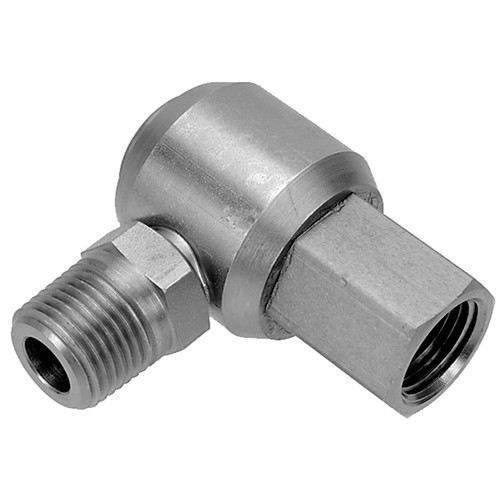 1/2 x 1/2" Steel Female NPT - Male NPT Live Swivel 90° Elbow  0896X-08-08
