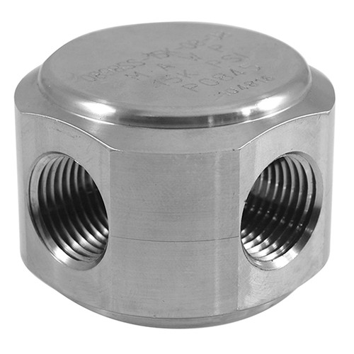 1/4 x 1/4" Stainless Steel Female NPT - Female NPT Water Blast 90° Elbow  0898SS-15K-04-04