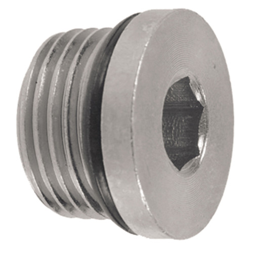 3/4"-16 Steel Male ORB Recessed Hex Plug  1100H-08