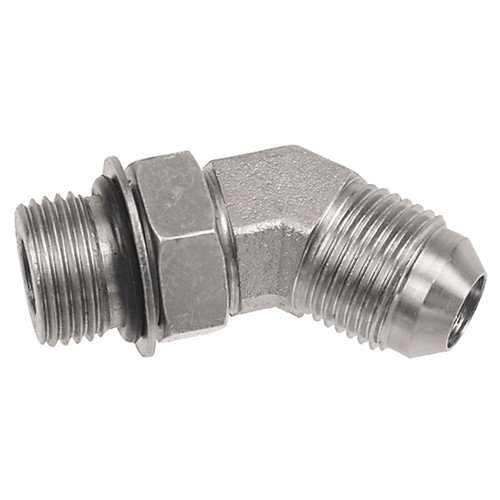 1-1/16"-12 x 1" Steel Male ORB - Male 37° JIC 45° Elbow  1145-12-16