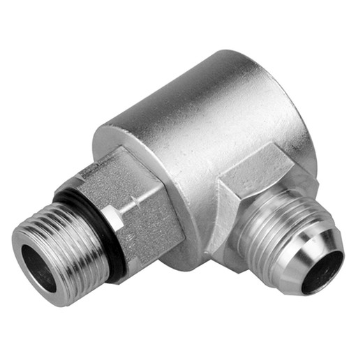 1-5/16"-12 x 1" Steel Male ORB - Male 37° JIC Live Swivel 90° Elbow  1195X-16-16