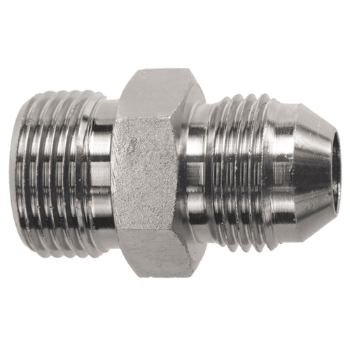 9/16"-18 x 1/4" Steel Male ORFS - Male 37° JIC Connector  15093-04-04