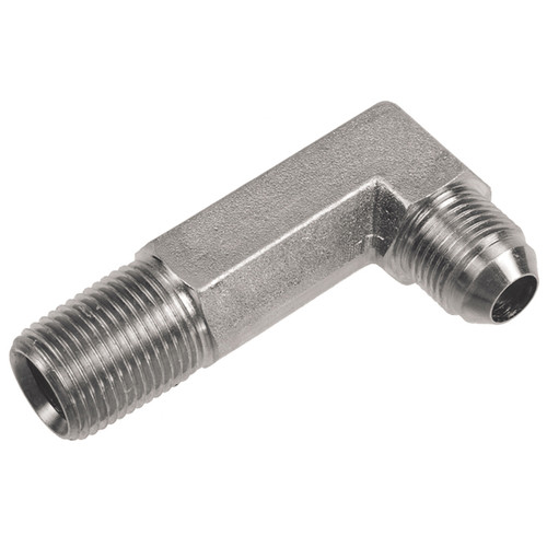 1 x 1" Steel Male NPT - Male 37° JIC 90° Long Drop Elbow  1596XL-16-16