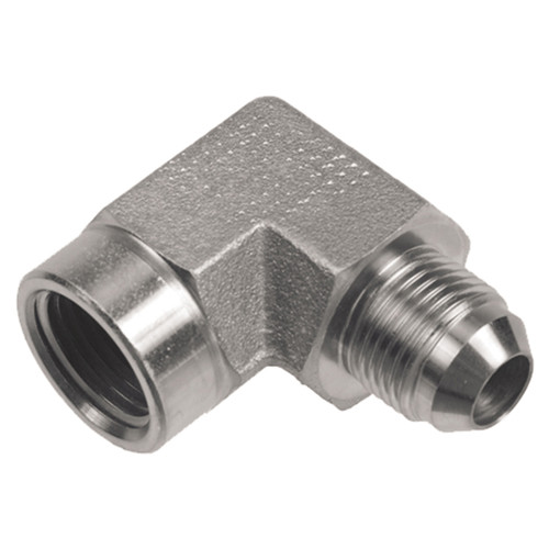 1/4 x 1/2" Steel Female NPT - Male 37° JIC 90° Elbow  1598-04-08