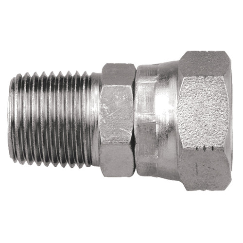 1/8 x 1/8" Steel Male NPT - Female BSPP Swivel   26016-02-02