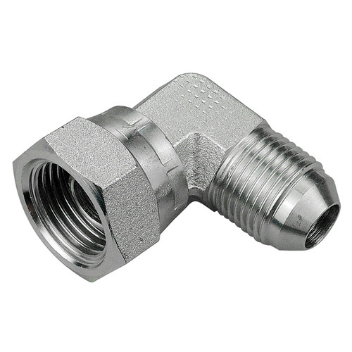 1/4 x 1/4" Steel Female BSPP Swivel - Male JIC 90° Elbow   26915-04-04