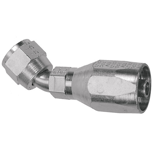 5/16 x 3/8" Pulsar 3500 Series Reusable Hose End - Female 37° JIC Swivel 45° Elbow  3545-06-06