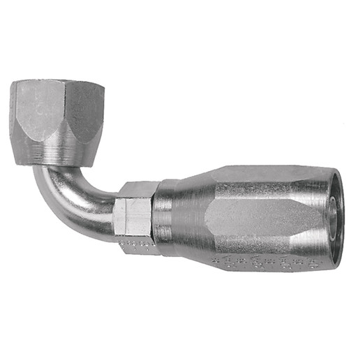 5/16 x 3/8" Pulsar 3500 Series Reusable Hose End - Female 45° SAE Swivel 90° Elbow  3594-06-06