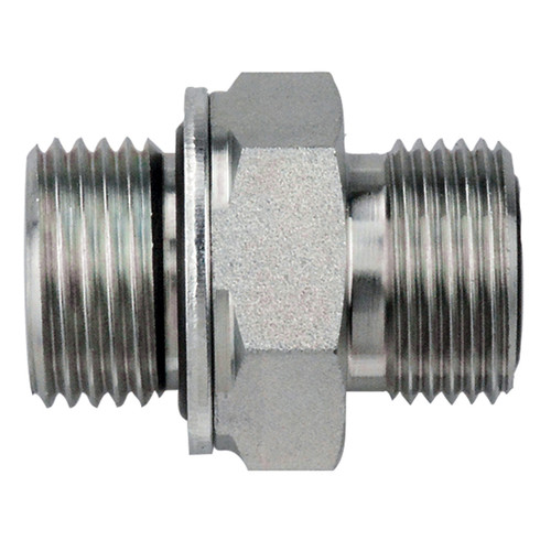 1-1/2 x 2-12 Steel Male BSPP - Male ORFS Connector   36093-24-24