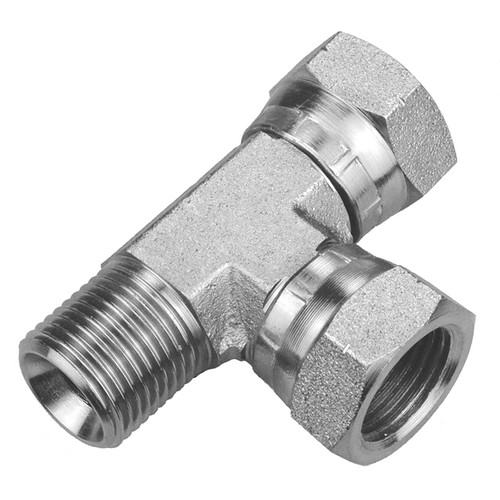 3/8 x 3/8 x 3/8" Steel Male BSPP - Female BSPP - Female BSPP Tee   36T2626-06-06