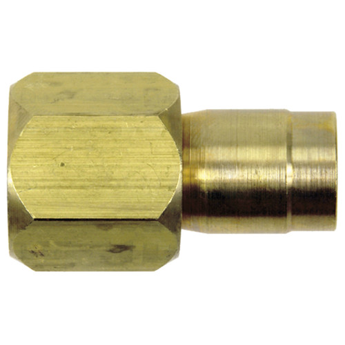 13/32 x 1/2" Pulsar Brass 4000 Series Teflon® Crimp - Female 37° JIC Swivel  4005B-08-08