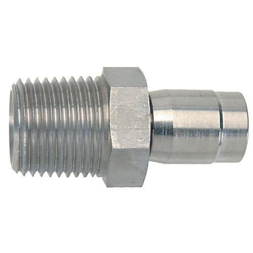 5/16 x 3/8" Pulsar Stainless Steel 4000 Series Teflon® Crimp - Male NPT  4016SS-06-06