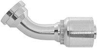 1-1/2 x 2" (2.81" Flange) Pulsar 4400 Series Hose Crimp - Code 61 Flange 45° Elbow  4449-32-24