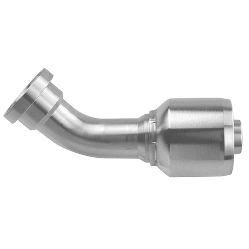 1-1/4 x 1-1/4 (2.13" Flange) Pulsar 4600 Series Hose Crimp - Code 62 Flange 45° Elbow  4649H-20-20